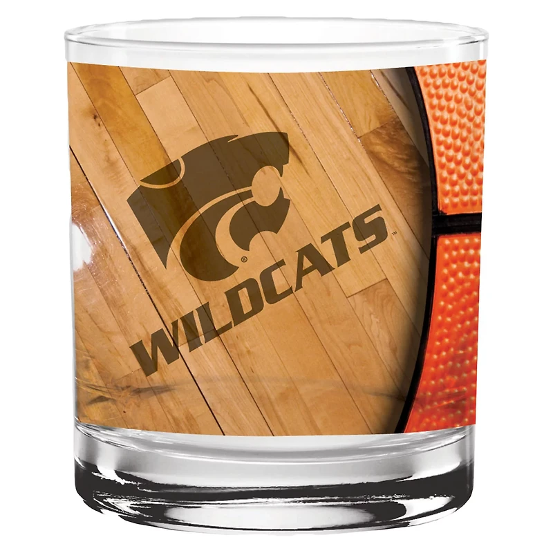 Kansas State Wildcats 14oz Basketball Rocks Glass