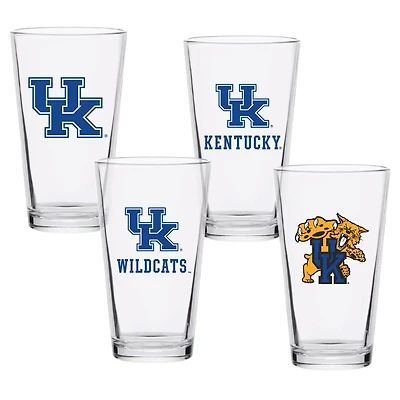 Kentucky Wildcats 16oz Collector Pint Glass Four-Set