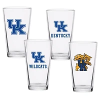Kentucky Wildcats 16oz Collector Pint Glass Four-Set