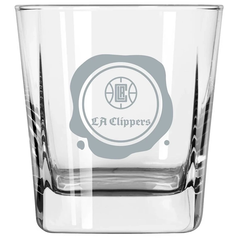 LA Clippers 14oz Frost Stamp Old Fashioned Glass