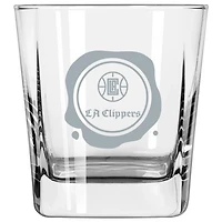 LA Clippers 14oz Frost Stamp Old Fashioned Glass