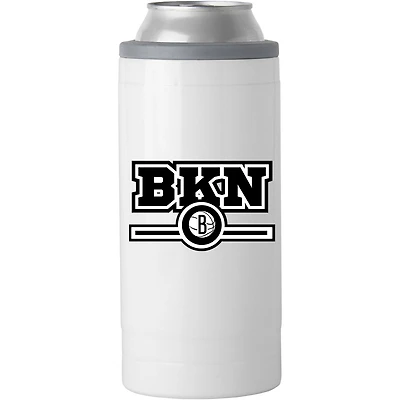 Logo Brands Brooklyn Nets 12 oz Letterman Slim Can Cooler