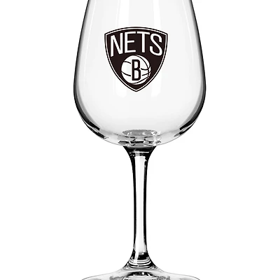 Logo Brands Brooklyn Nets 12 oz Stemmed Wine Glass
