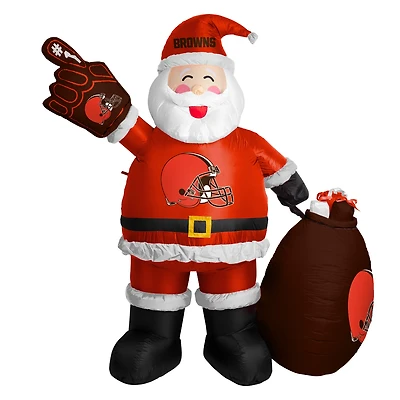Logo Brands Cleveland Browns 7 ft Inflatable Santa
