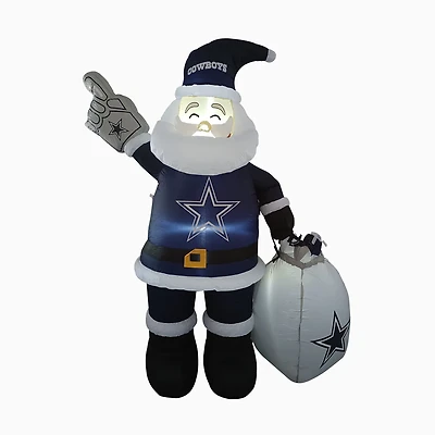 Logo Brands Dallas Cowboys 7 ft Inflatable Santa