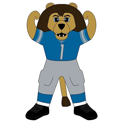 Logo Brands Detroit Lions 7 ft Yard Inflatable Mascot