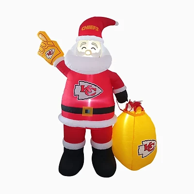 Logo Brands Kansas City Chiefs 7 ft Inflatable Santa