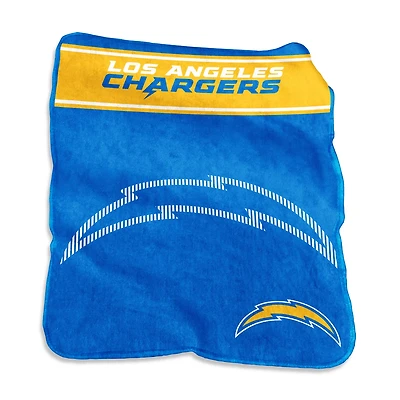 Logo Brands Los Angeles Chargers 60 in x 80 in Raschel Throw
