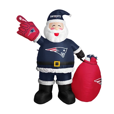 Logo Brands New England Patriots 7 ft Inflatable Santa