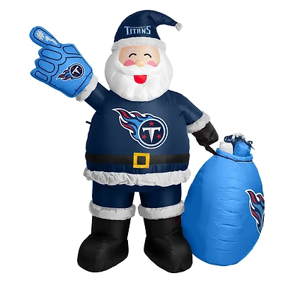 Logo Brands Tennessee Titans 7 ft Inflatable Santa