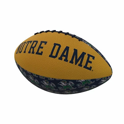 Logo Brands University of Notre Dame Repeating Mini-Size Rubber Football