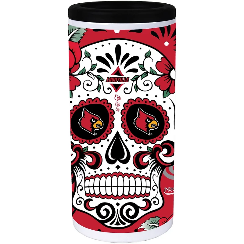 Louisville Cardinals Dia Stainless Steel 12oz Slim Can Cooler