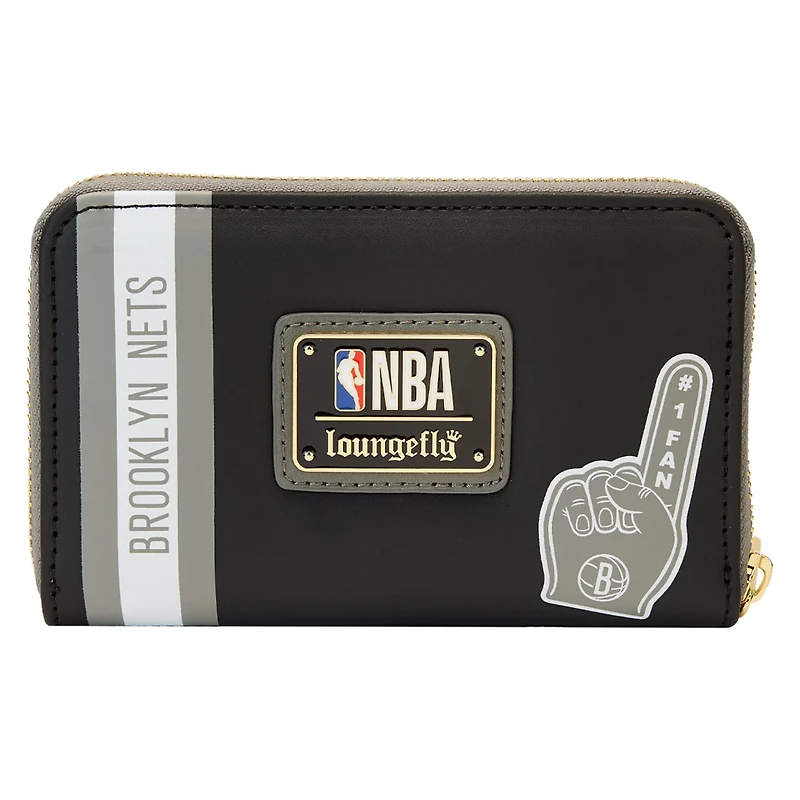 Loungefly Brooklyn Nets Patches Zip-Around Wallet