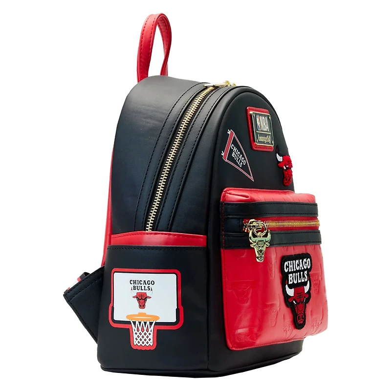 Loungefly Chicago Bulls Patches Mini Backpack