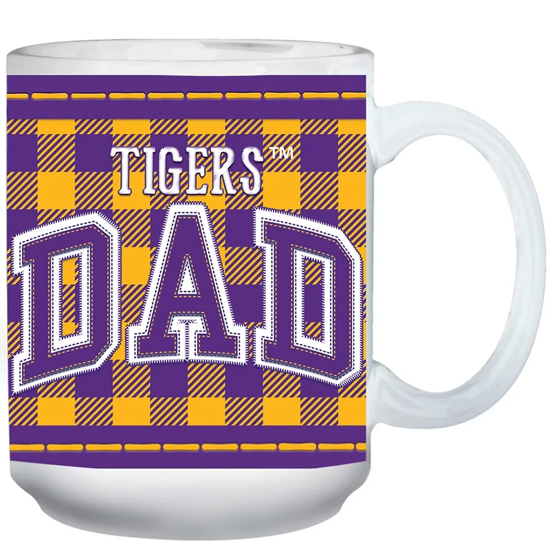 LSU Tigers 15oz Buffalo Plaid Father's Day Mug