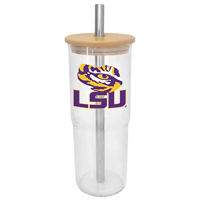 LSU Tigers 24oz Glass Tumbler