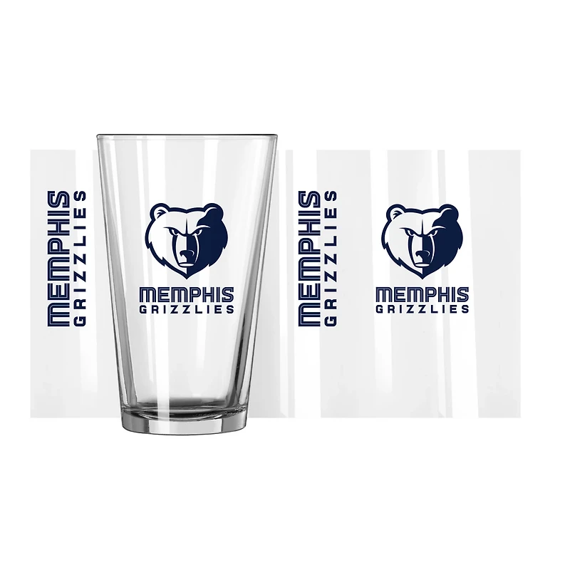 Memphis Grizzlies 16oz Team Wordmark Game Day Pint Glass