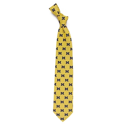 Men's Michigan Wolverines Echo Woven Silk Tie