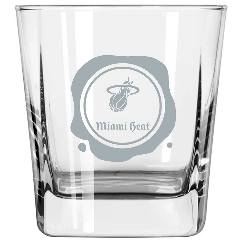 Miami Heat 14oz Frost Stamp Old Fashioned Glass