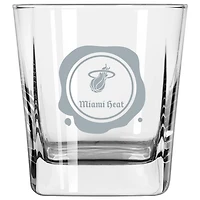 Miami Heat 14oz Frost Stamp Old Fashioned Glass