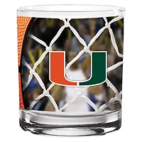 Miami Hurricanes 14oz Basketball Rocks Glass