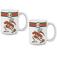 Miami Hurricanes 15oz Classic Coffee Mug Two-Pack