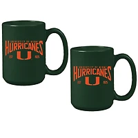 Miami Hurricanes 15oz Established Ceramic Mug Two-Set