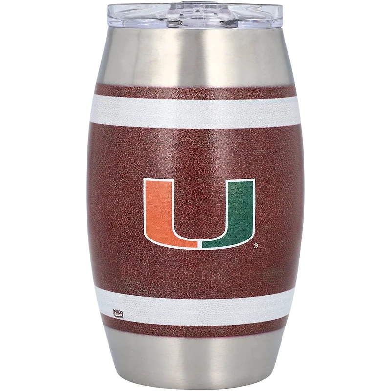 Miami Hurricanes 15oz Football Tumbler
