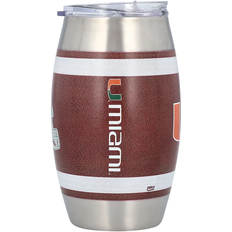 Miami Hurricanes 15oz Football Tumbler