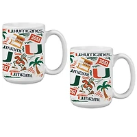 Miami Hurricanes 15oz Local Coffee Mug Two-Pack