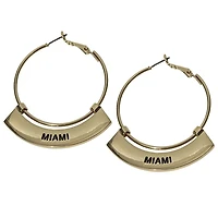 Miami Hurricanes Weller Hoop Earrings
