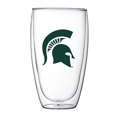 Michigan State Spartans 15oz Double Wall Thermo Glass