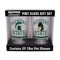 Michigan State Spartans 16oz Pint Glass Two Pack