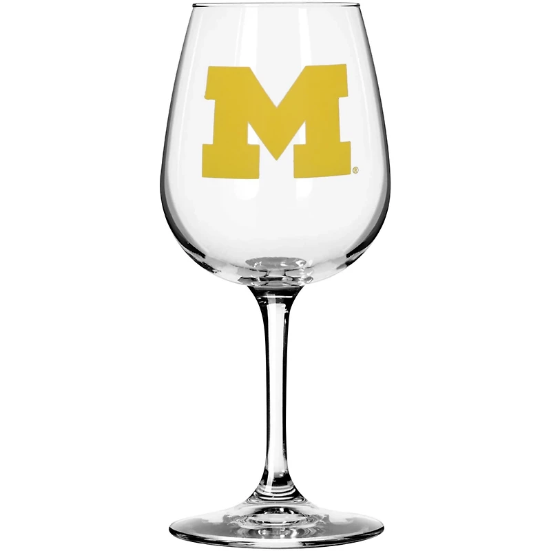 Michigan Wolverines 11oz Team Mom Stemmed Wine Glass