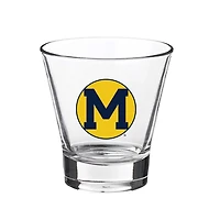 Michigan Wolverines 12oz Slant Vault Rock Glass
