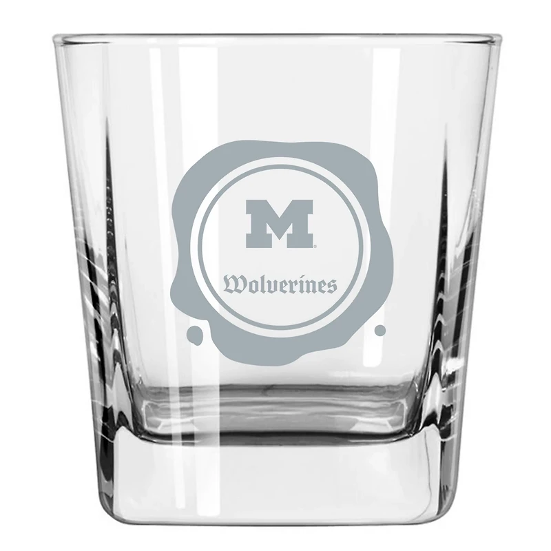 Michigan Wolverines 14oz Frost Stamp Old Fashioned Glass