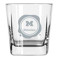 Michigan Wolverines 14oz Frost Stamp Old Fashioned Glass