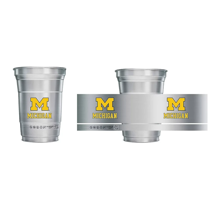 Michigan Wolverines 15-Pack 16oz Ball Aluminum Cup Set