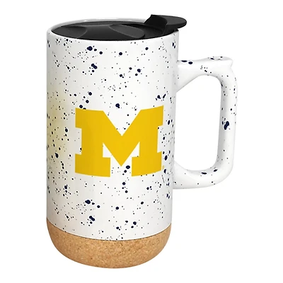 Michigan Wolverines 18oz Speckle Cork Mug