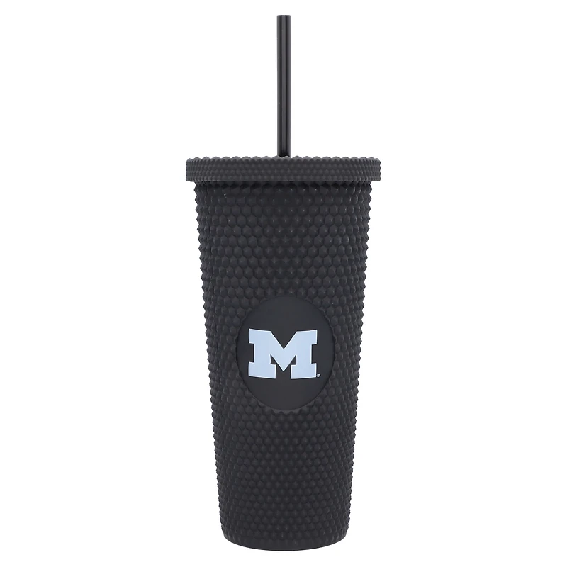Michigan Wolverines 24oz Logo Studded Tumbler