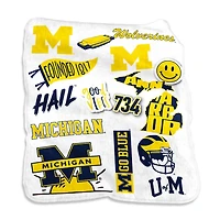 Michigan Wolverines 50'' x 60'' Native Raschel Plush Throw Blanket