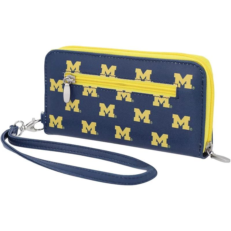 Michigan Wolverines Zip-Around Wristlet Wallet