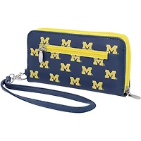 Michigan Wolverines Zip-Around Wristlet Wallet