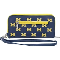 Michigan Wolverines Zip-Around Wristlet Wallet