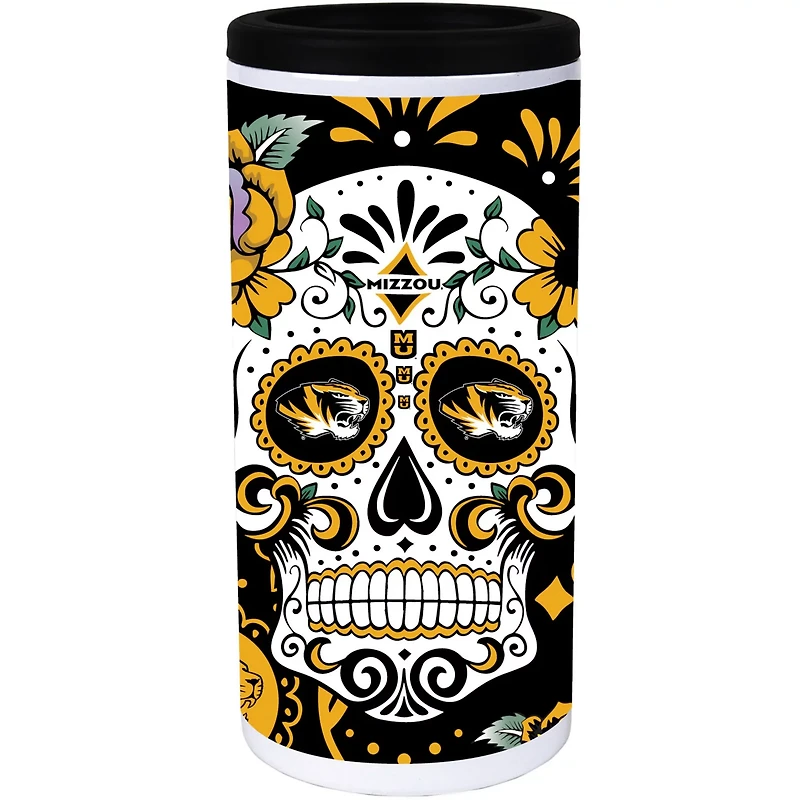 Missouri Tigers Dia Stainless Steel 12oz Slim Can Cooler