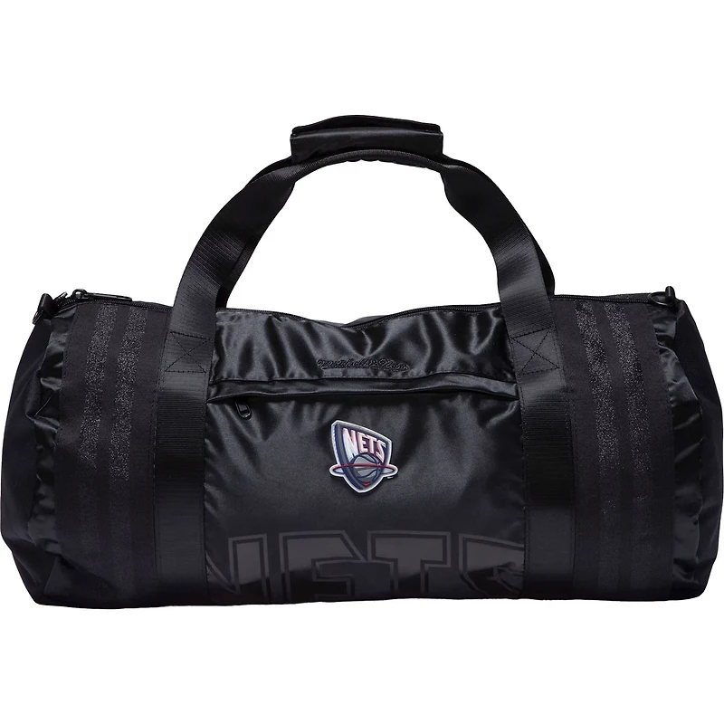 Mitchell Ness Brooklyn Nets Hardwood Classics Satin Duffel Bag