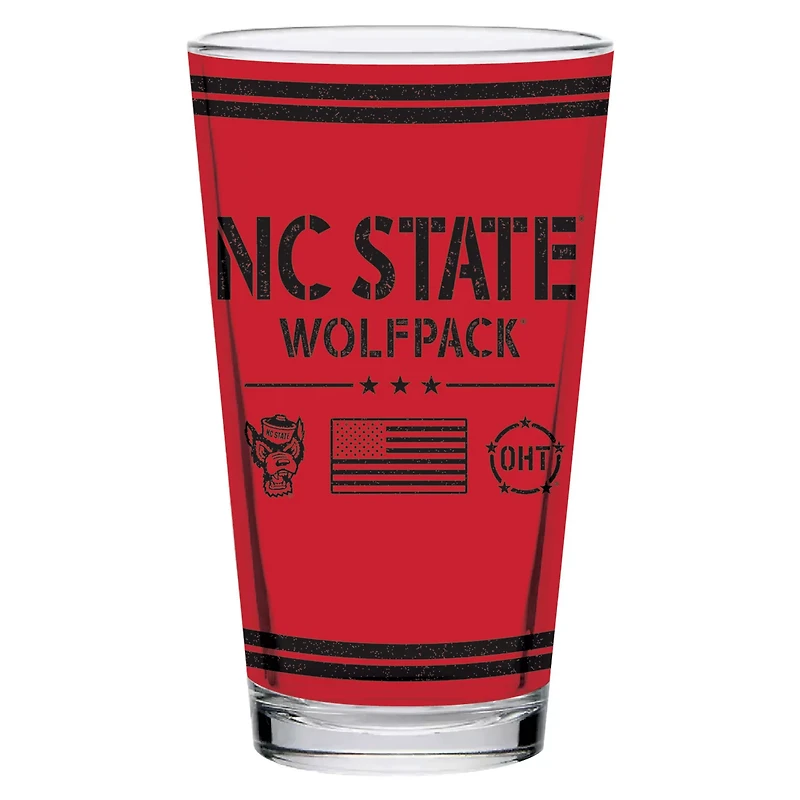 NC State Wolfpack 16oz OHT Military Appreciation Pint Glass