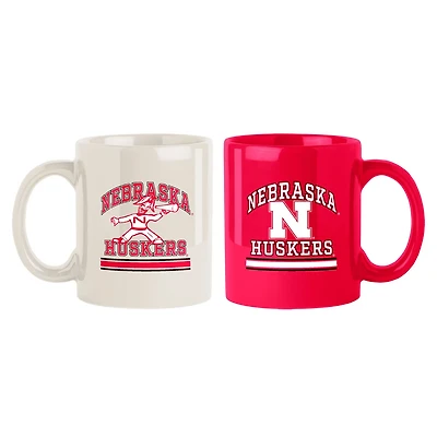 Nebraska Huskers 2-Pack 15oz Color Mug Set