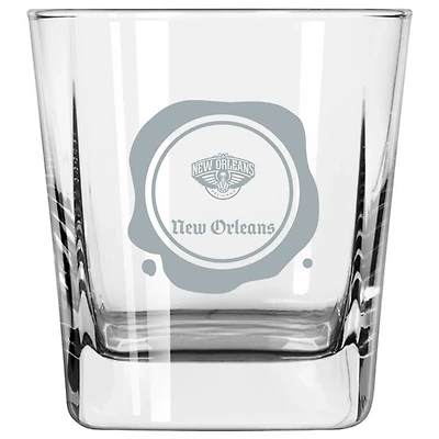 New Orleans Pelicans 14oz Frost Stamp Old Fashioned Glass