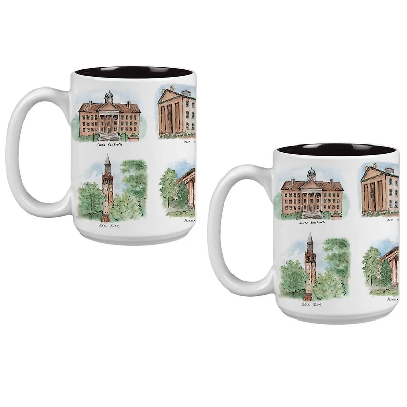 North Carolina Tar Heels 2-Pack 15oz Laura Wilcox University Mug Set